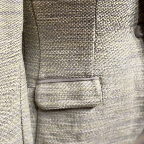 CAbi One Fine Day blazer Lemon Zest light yellow & gray tweed  Boulce  Sz 4 - Picture 4 of 11